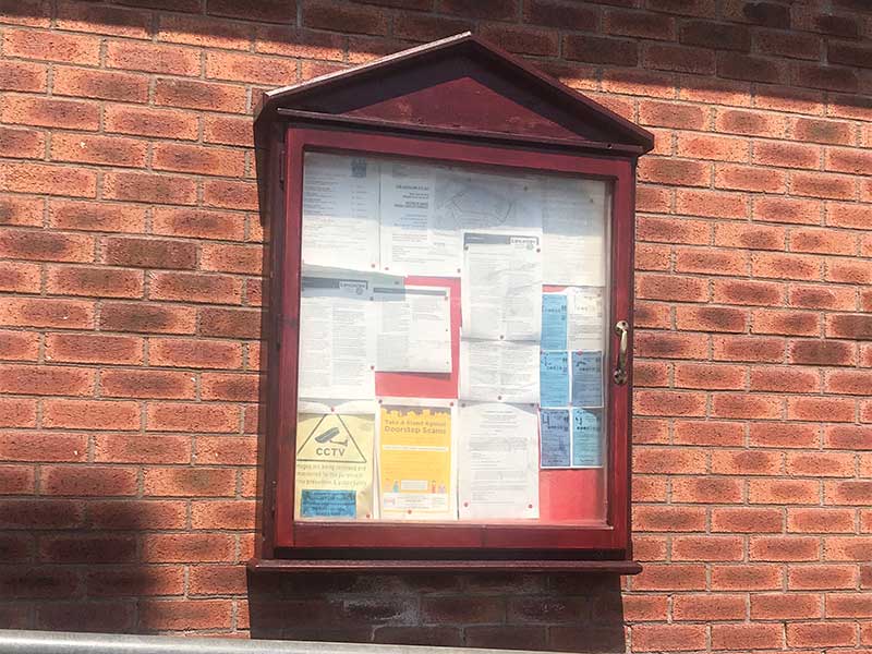 noticeboard for Catterall Parish Council